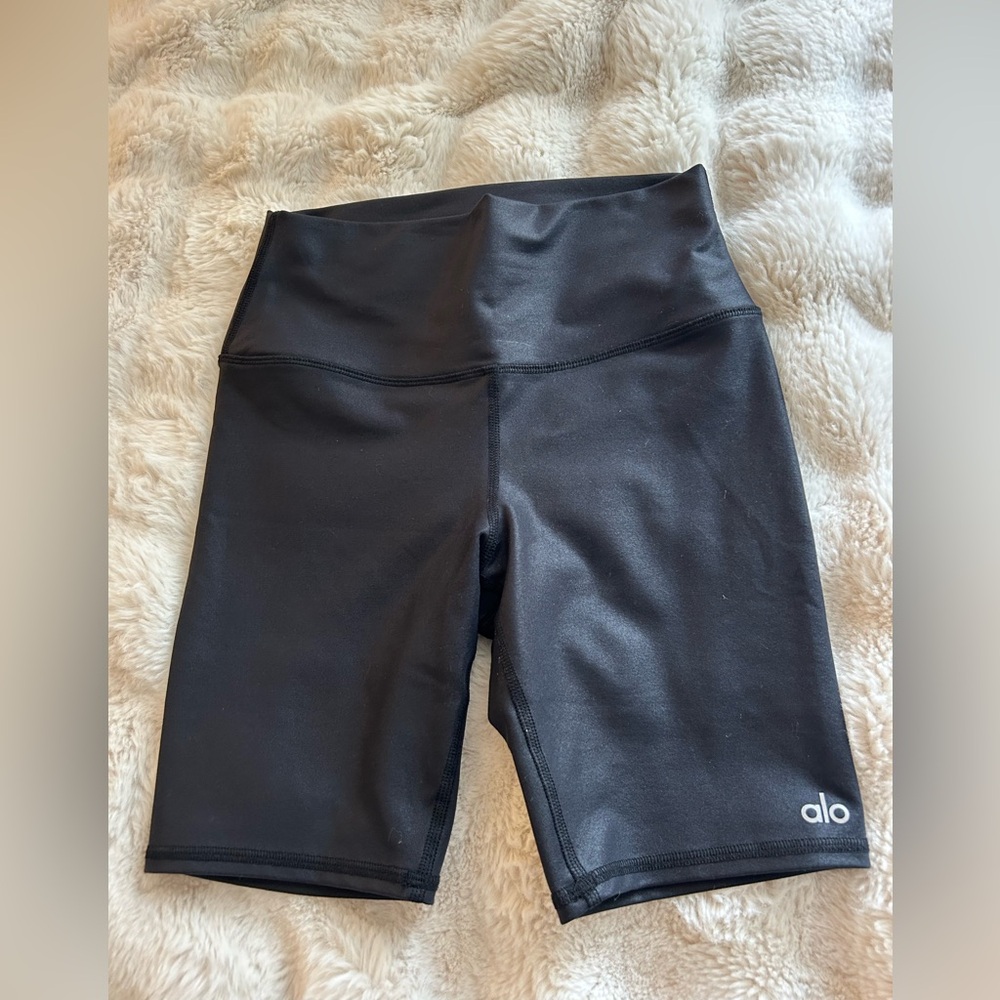 ALO Yoga Black High-Waisted Bike Shorts